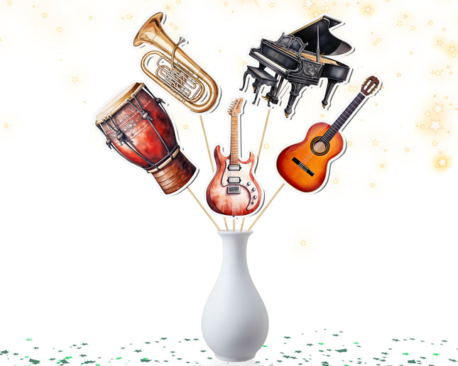 Musical Instruments-Themed Party Centerpiece 5 PCS – Perfect for Music Lovers and Events