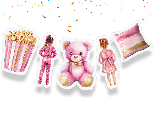 Pajama Party 5 Pcs Banner - Fun Sleepover Themed Decoration
