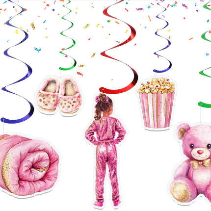 Sleepover Pajama Party Hanging Streamers - 10 Pcs | Besties Slumber Party Decor