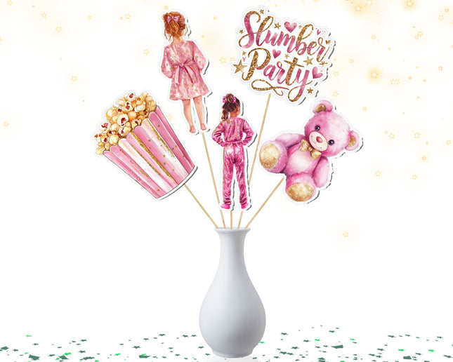 Slumber Party-Themed Centerpiece – 5 PCS Perfect for Sleepover Parties