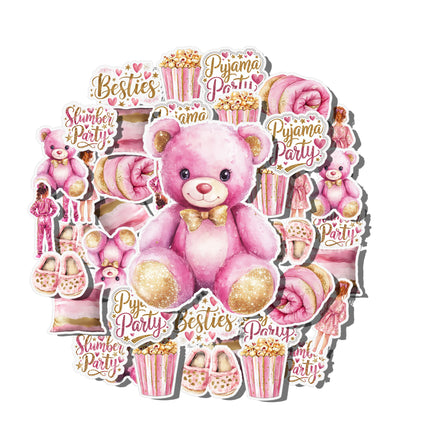 Slumber Party Sticker 20-Piece Set – Cute Sleepover & Best Friends Stickers