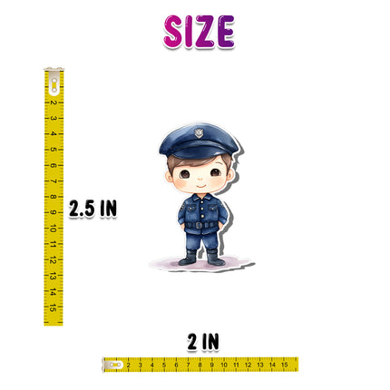 Police Sticker Set – 20-Piece Cute Police Dog & Officer Stickers Collection