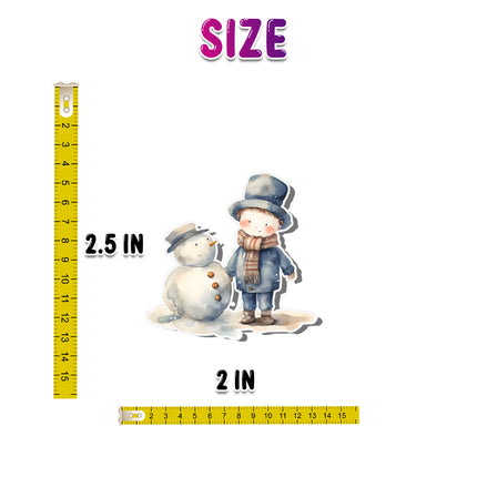 Winter Wonderland Santa & Snowman Stickers – Festive Christmas Decor (20pcs)