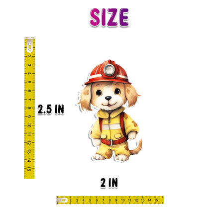 Firefighter Sticker Set – Fire Truck, Firehouse, Gear & Puppy Decal Pack 20 Pieces
