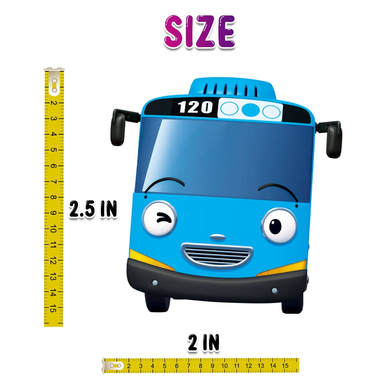 "Tayo the Little Bus" Vibrant Sticker Collection - Set of 25
