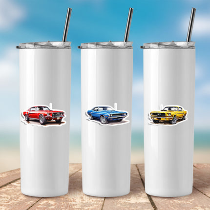 Vintage Muscle Car Stickers – Classic Car Decal Set 20 Pack