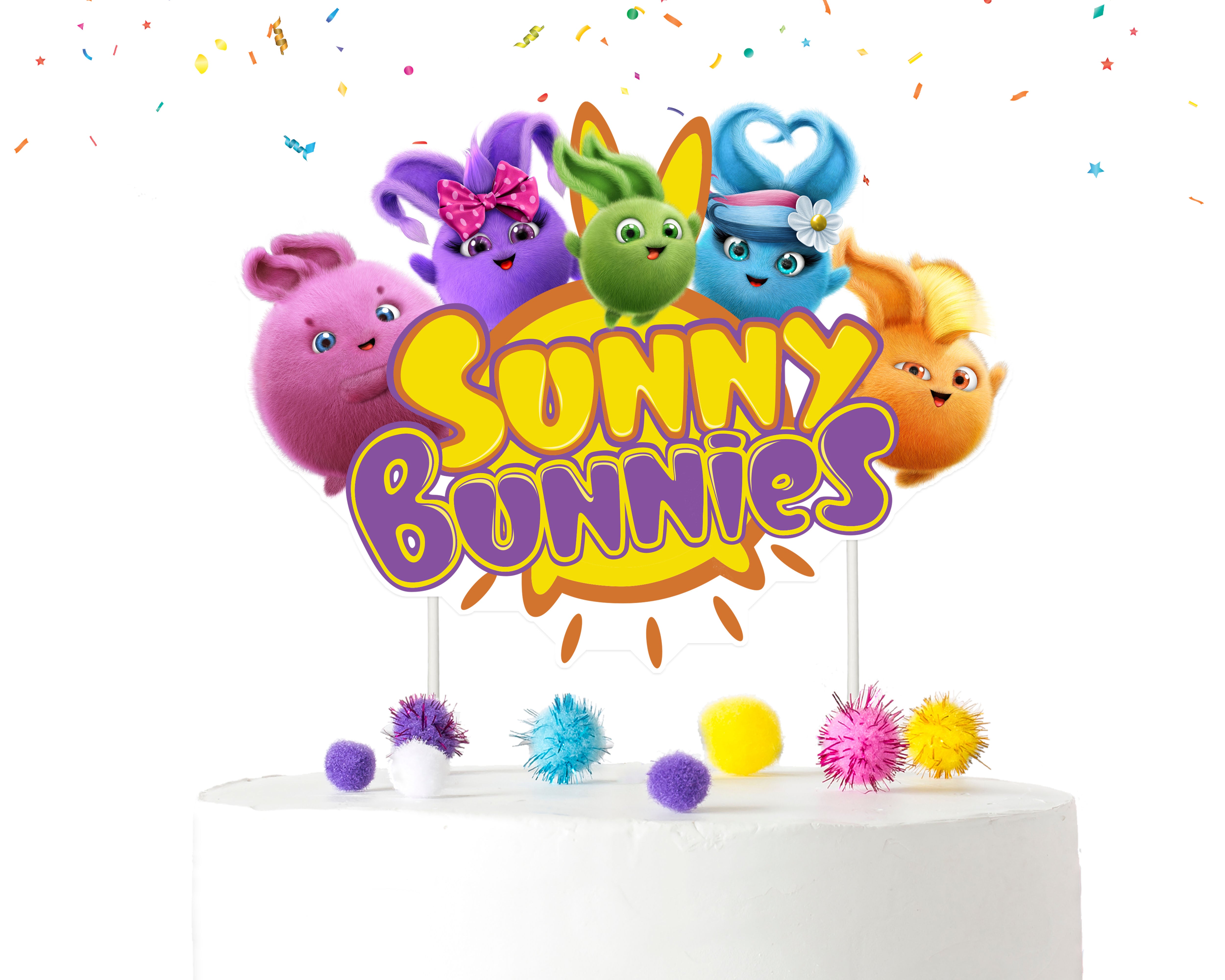 Sunny Bunnies Cake Topper - Add a Dash of Delight to Your Celebration Cake!