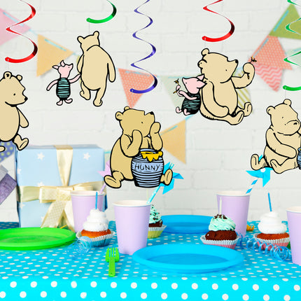 Winnie Pooh-Themed Hanging Streamers Swirls – Baby Shower & Party Ceiling Streamers Decorations