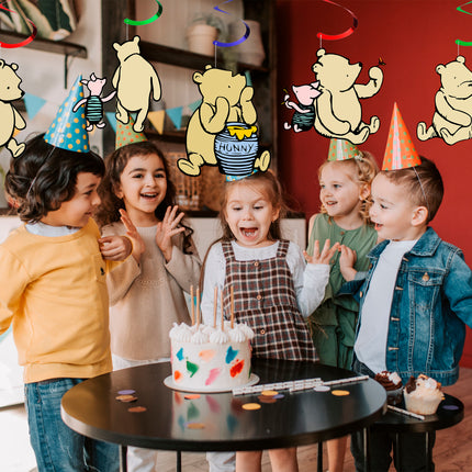 Winnie Pooh-Themed Hanging Streamers Swirls – Baby Shower & Party Ceiling Streamers Decorations
