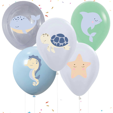 Dive into Adventure: Under The Sea 10 Pcs Latex Balloons
