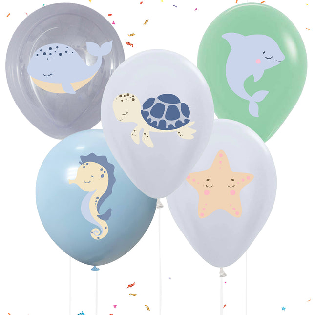 Dive into Adventure: Under The Sea 10 Pcs Latex Balloons