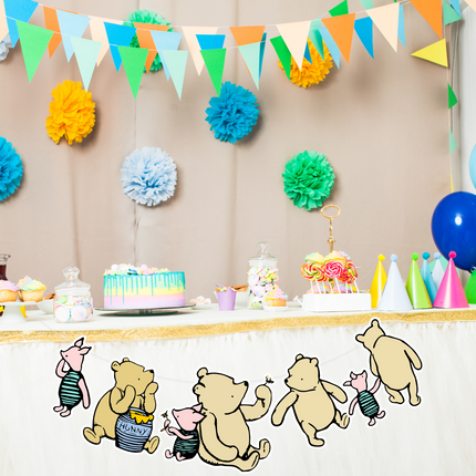 Winnie Pooh - Themed Party Garland – Adorable Baby Shower Banner Decoration with Characters