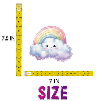 Cute Cloud & Rainbow Wall Stickers – Rainbow Cloud Decal Set 5 Pack