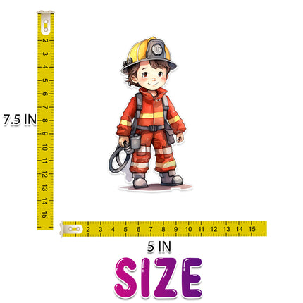 Firefighter Wall Stickers Set - 5 pcs