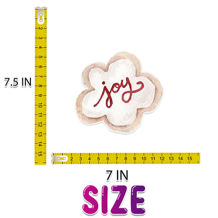Christmas Holiday Wall Stickers – Stocking, Tree, Poinsettia, Gift & Joy Decal Set 5 Pack