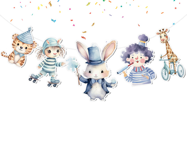Blue Circus 5 pcs Banner
