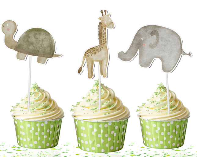 Jungle Animals Cupcake 