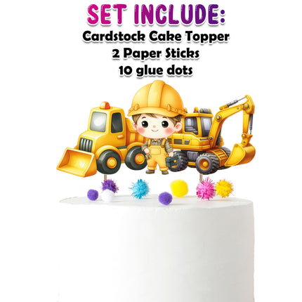 Construction Birthday Cake Topper