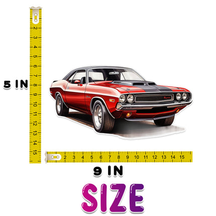 Classic Muscle Car Wall Stickers Set - 5pcs