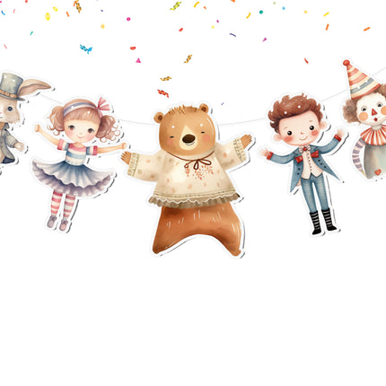 Circus Watercolor 5 pcs Banner