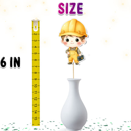 Construction-Themed Party Centerpiece 5 PCS – Fun and Colorful Kids Party Decoration