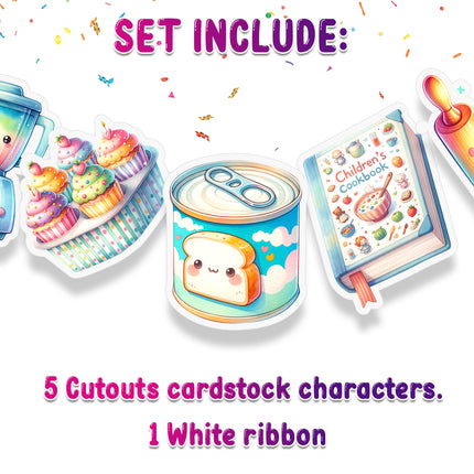 Cooking Theme 5-Piece Banner Decoration