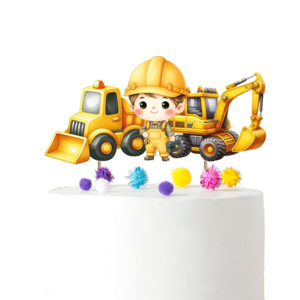 Construction Birthday Cake Topper