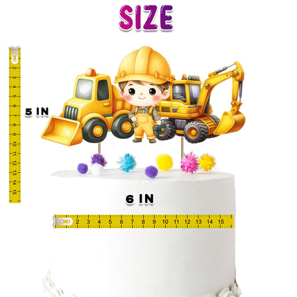 Construction Birthday Cake Topper