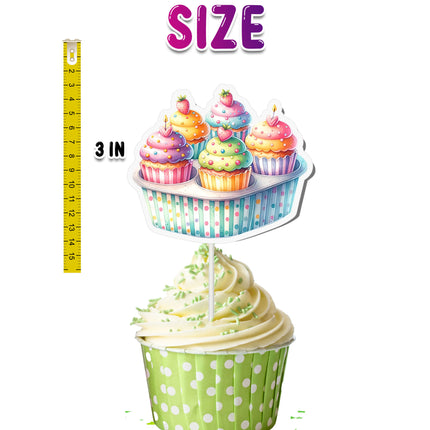 Cooking-Themed Cupcake Toppers - Set of 10 | Fun Kitchen Party Decorations | Baking-Themed Toppers