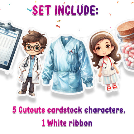 Doctor 5-Piece Banner Set - Medical Theme Party Decoration