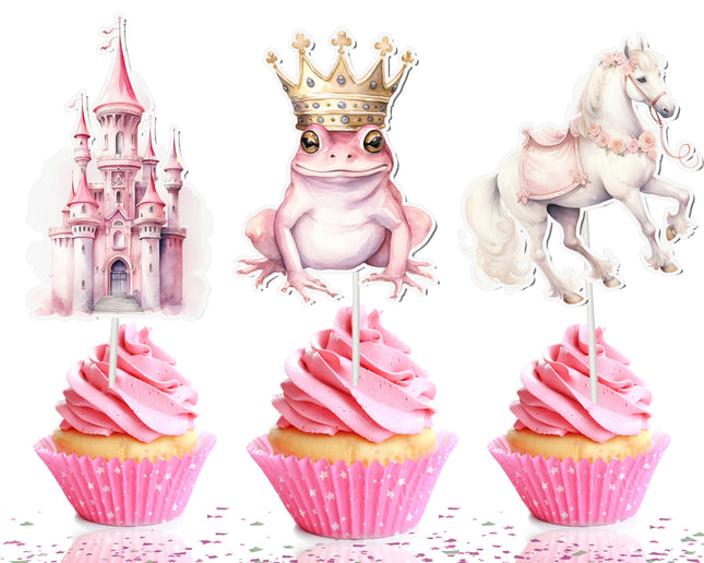 Pink Princess Cupcake Toppers
