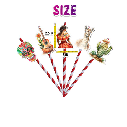 Mexican Fiesta Party Straws – Set of 10PCS Vibrant Drink Decor