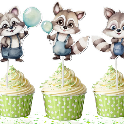 Raccoon Cupcake Toppers