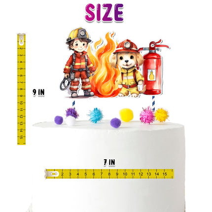 Firefighter Theme Cake Topper