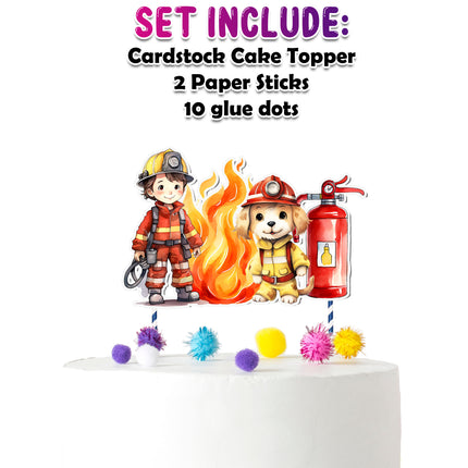 Firefighter Theme Cake Topper