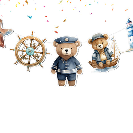 Teddy Sailor 5 pcs Banner