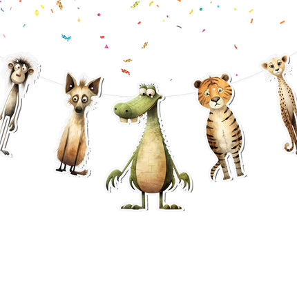 Safari Animals 5 pcs Banner