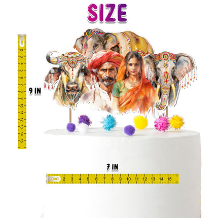 Traditional Indian Theme Cake Topper