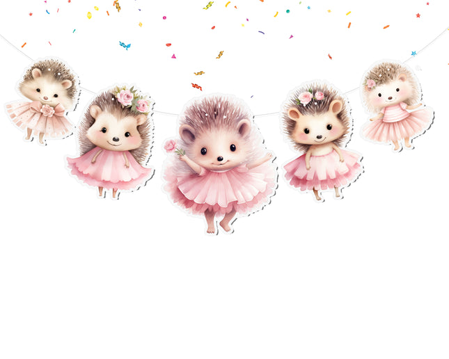 Hedgehog Ballerina 5 pcs Banner