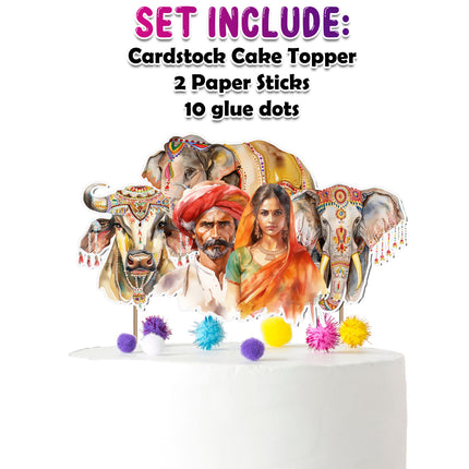 Traditional Indian Theme Cake Topper