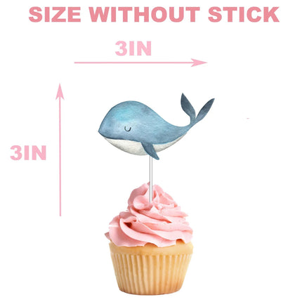 Oceanic Escapade Cupcake Toppers - Set of 10 Marine Delights