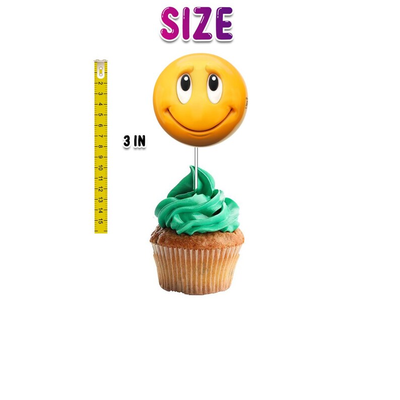 10 Pcs New Emoji Smiley Faces Party Cupcake Toppers - Add Expressive Fun to Your Treats!