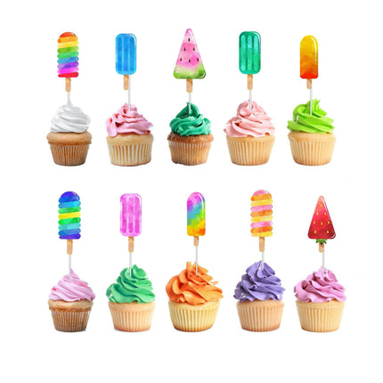Sweet Summer Popsicle Cupcake Toppers - Colorful Party Decorations for All Occasions