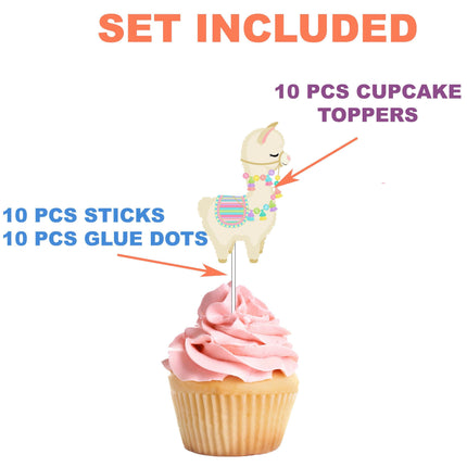 Lively Llama Cupcake Toppers - Brighten Up Your Desserts with a Desert Twist