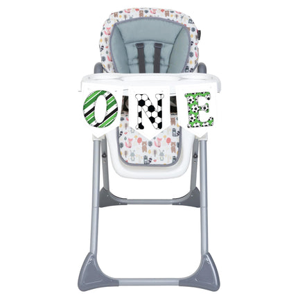 Football One Banner For High chair | Sport Green One Banner- First Birthday Party Supplies . Soccer First Birthday Decorations For Babies