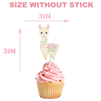 Lively Llama Cupcake Toppers - Brighten Up Your Desserts with a Desert Twist