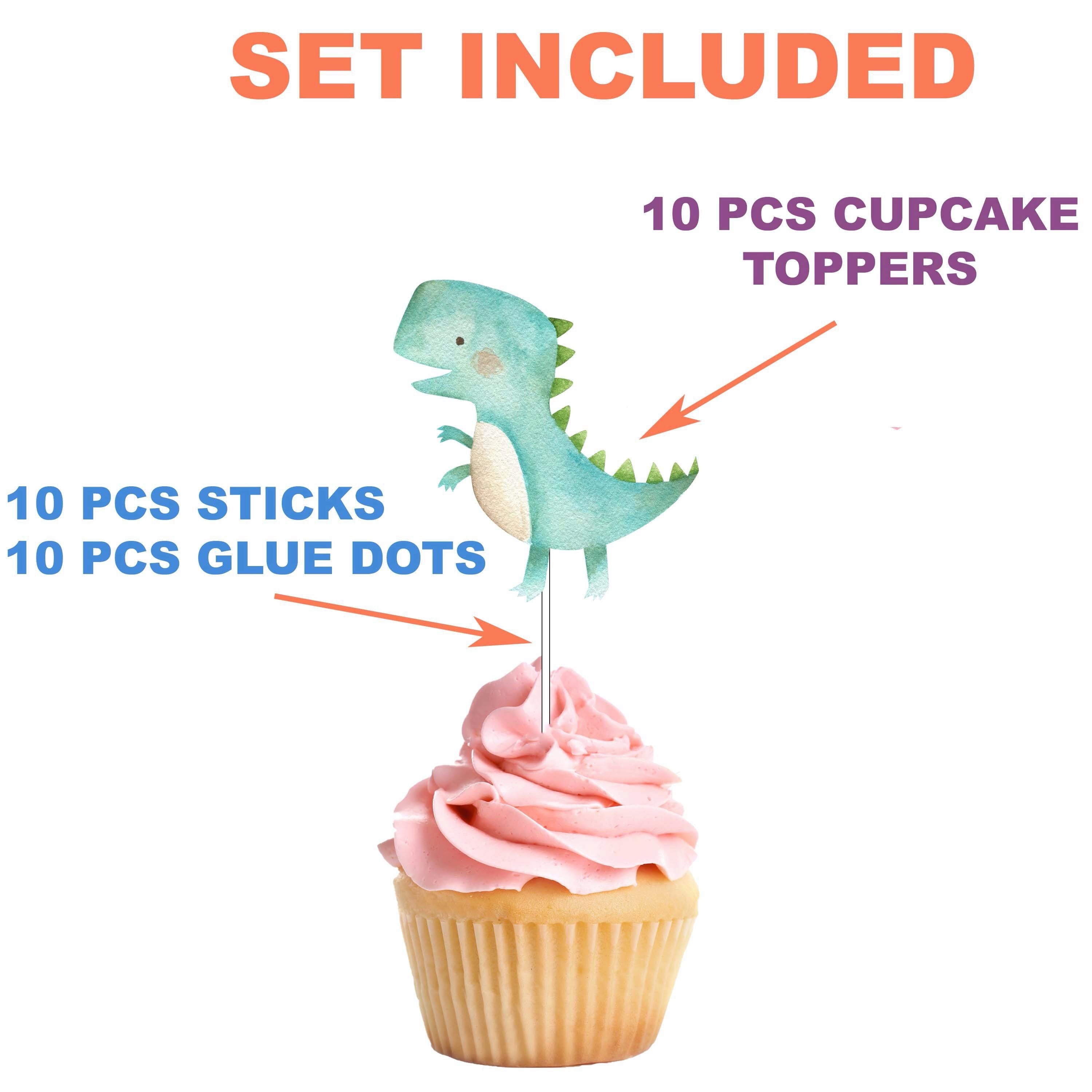 Prehistoric Dino Cupcake Toppers - Roar into the Party with Jurassic Charm!
