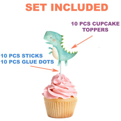 Prehistoric Dino Cupcake Toppers - Roar into the Party with Jurassic Charm!