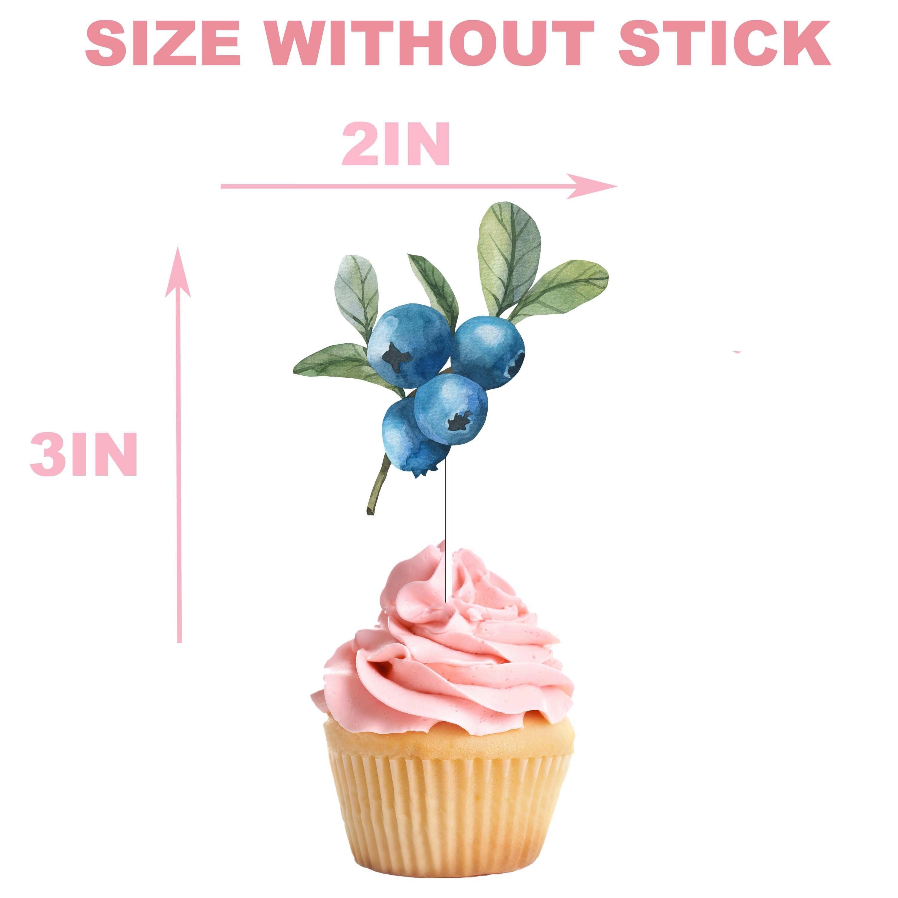 Sweet Blueberry Cupcake Toppers - Add a Berry Special Touch to Your Treats!