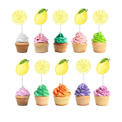 Zesty Lemon Cupcake Toppers - Freshly Squeezed Charm for Your Desserts!